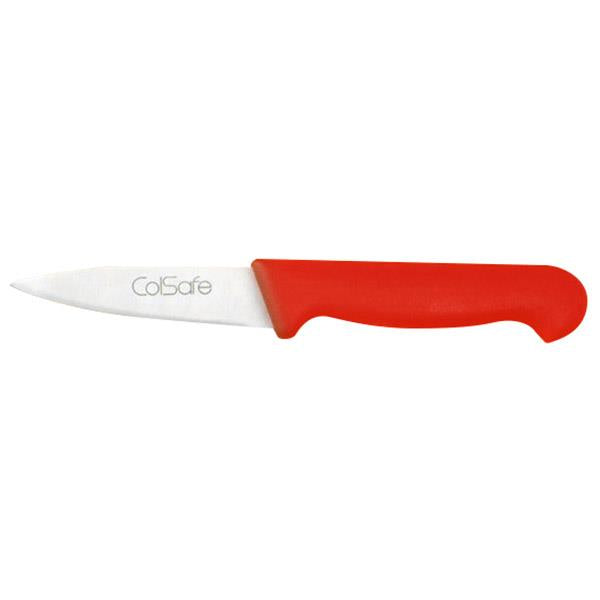 COLSAFE PARING KNIFE 3in 8cm RED