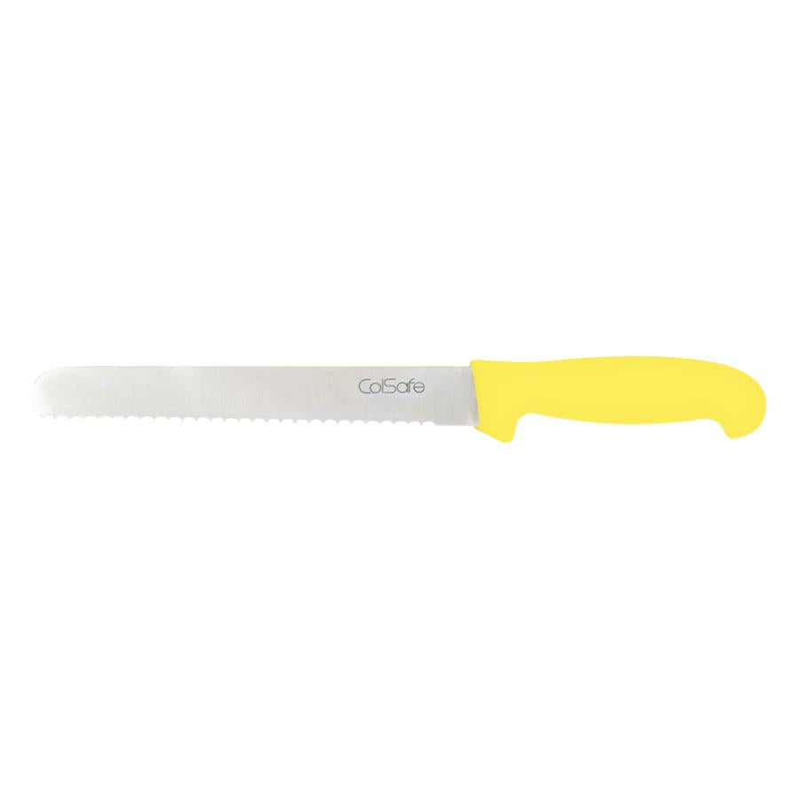 COLSAFE BREAD KNIFE 8in 20cm YELLOW