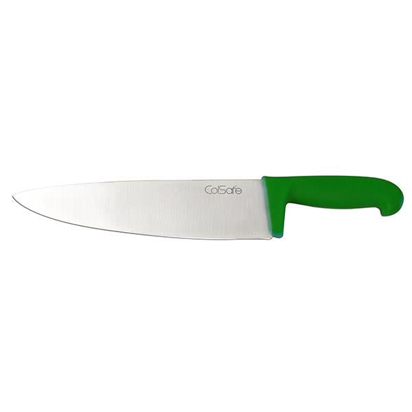 COLSAFE COOKS KNIFE 9.5in 24cm GREEN