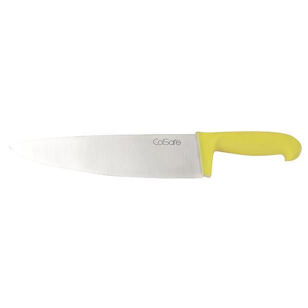 COLSAFE COOKS KNIFE 9.5in 24cm YELLOW