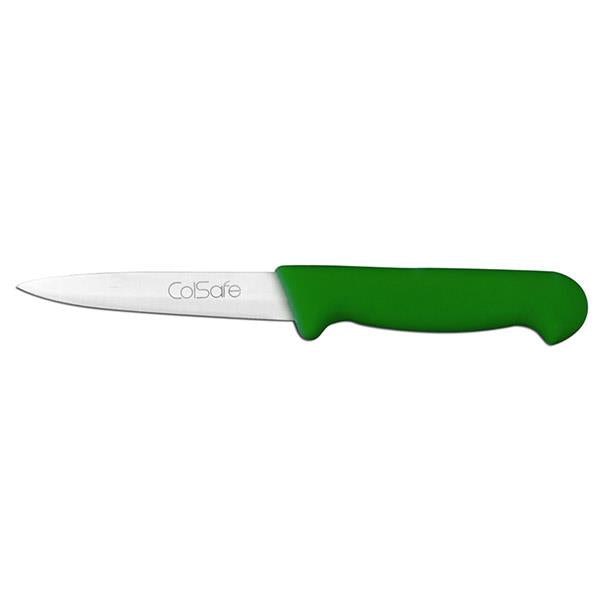 COLSAFE VEGETABLE KNIFE 4in 9.5cm GREEN
