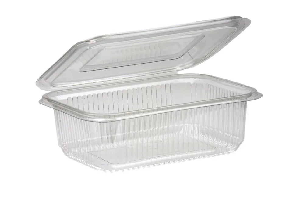 1000cc Rectangular Hinged Lid Salad Container