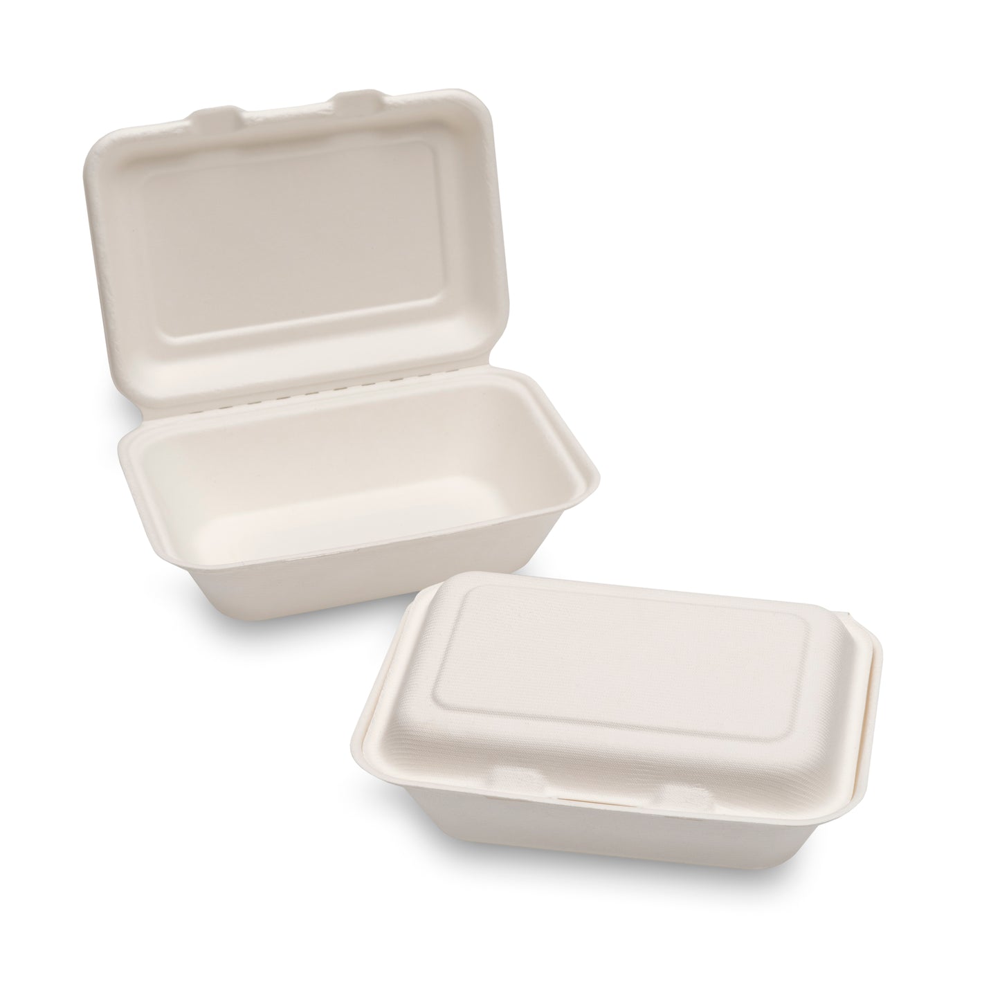 Bagasse Lunch Box (185x134x65mm/7.5x5x2.5") White