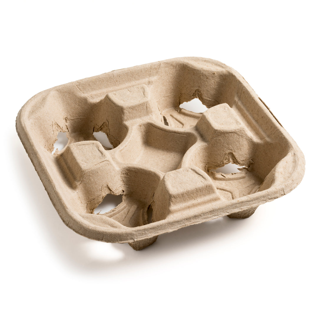 Moulded Pulp Fibre 4 Cup Holder
