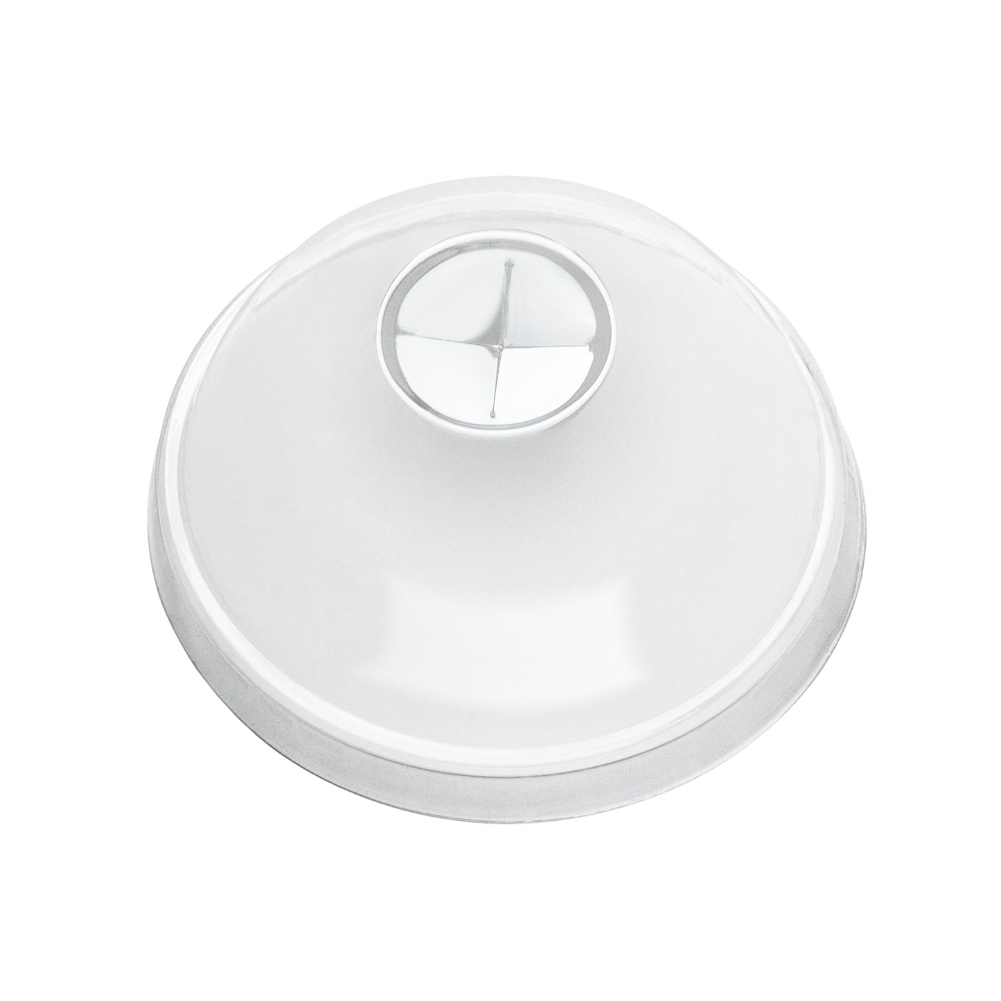 Clear Dome Lid with Cross Hole for Smoothie Cup RPET (78mm)