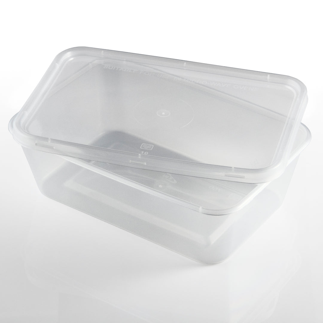 Standard Microwave Container Rectangle PP (750ml/26oz) Clear
