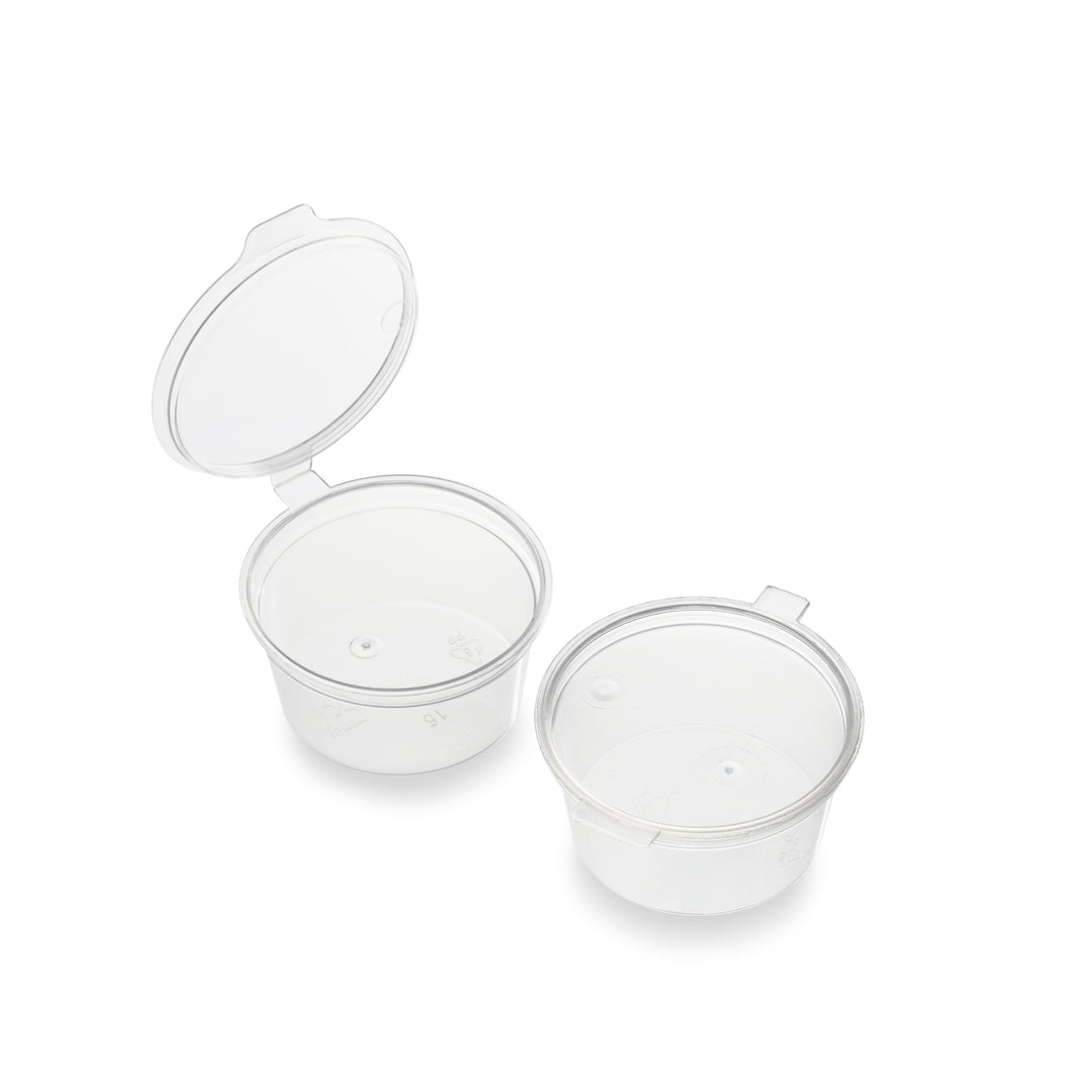 Microwave Portion Pot Round PP (28ml/1oz) Clear Hinge