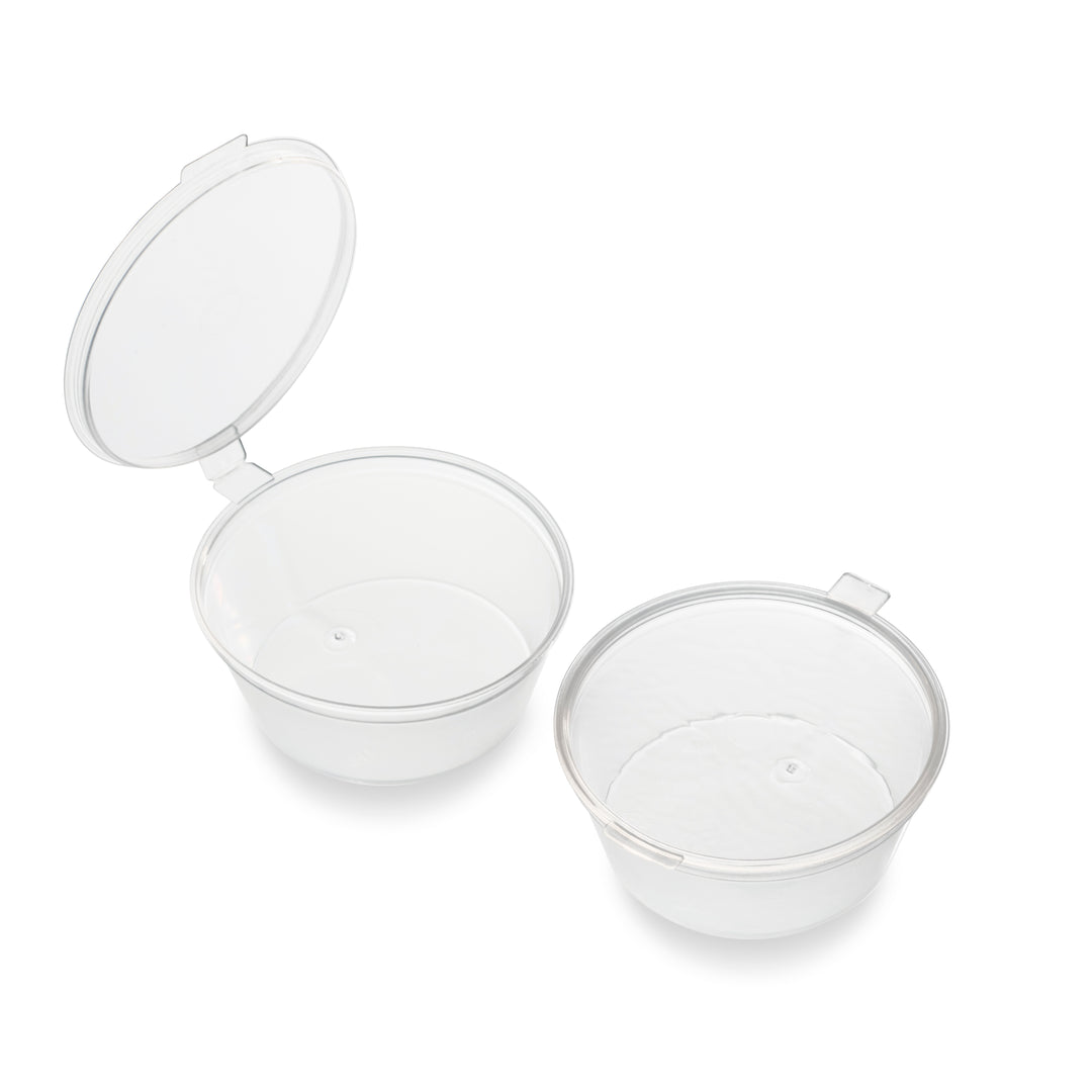 Microwave Portion Pot Round PP (56ml/2oz) Clear Hinge