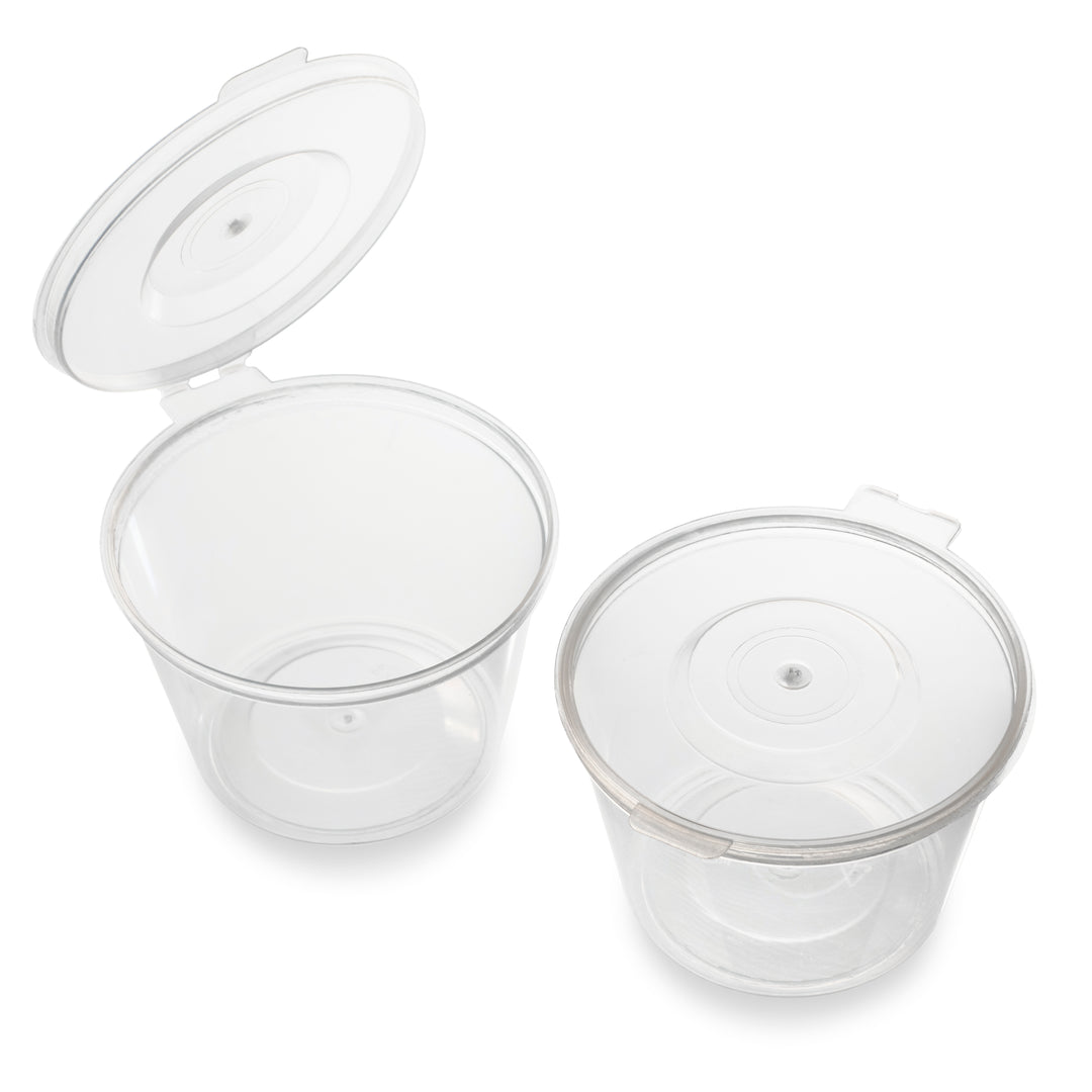 Microwave Portion Pot Round PP (113ml/4oz) Clear Hinge