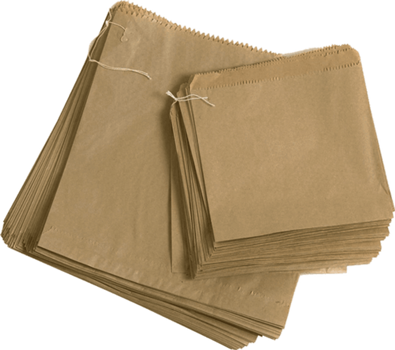 8"x8" Ribbed Glazed Kraft Strung Bags