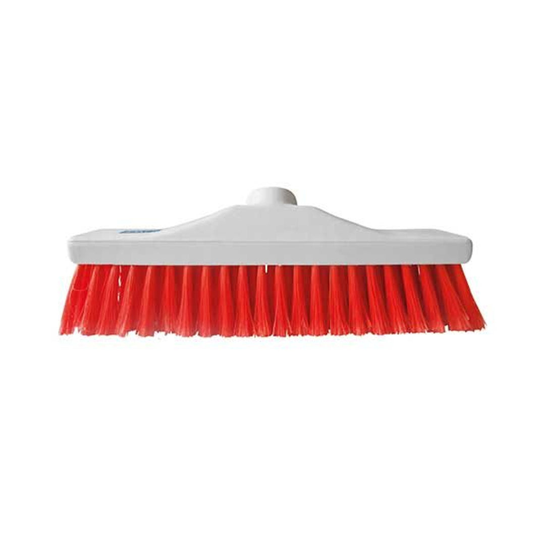 30cm Colour Coded Soft Broom Red