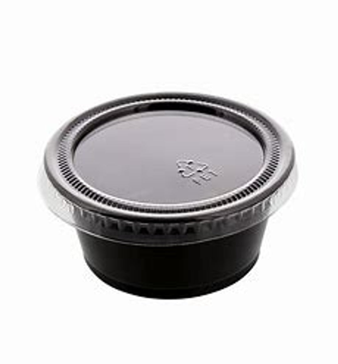 Black & Clear Portion Pot+Lid Round PP+RPET (44ml/1.5oz)