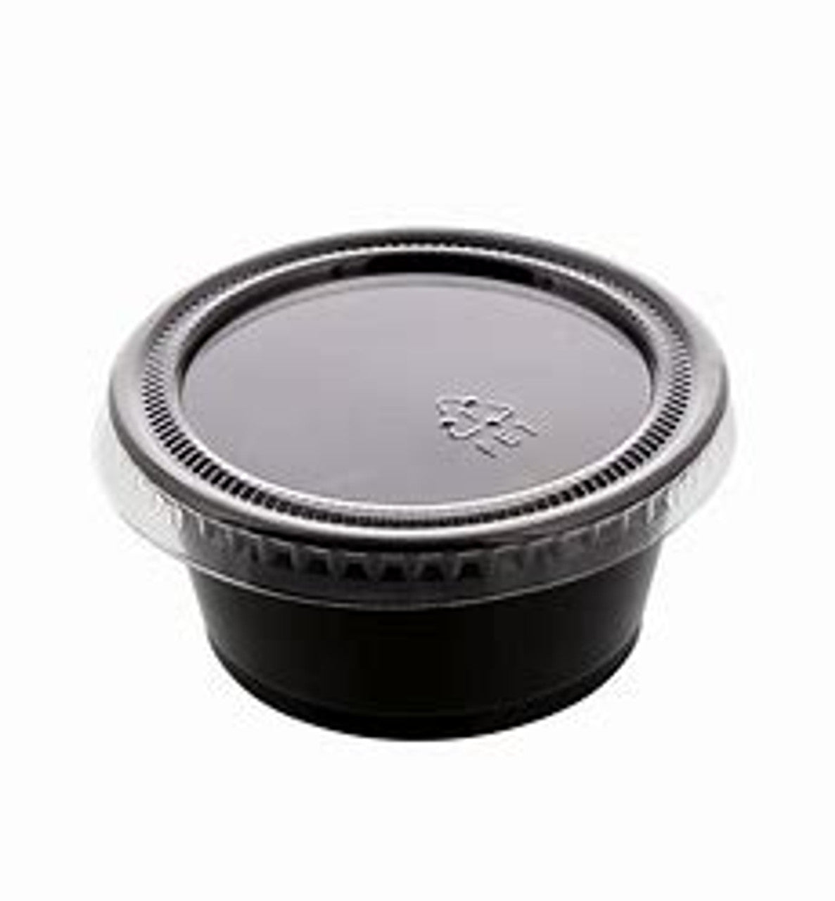 Black & Clear Portion Pot+Lid Round PP+RPET (44ml/1.5oz)