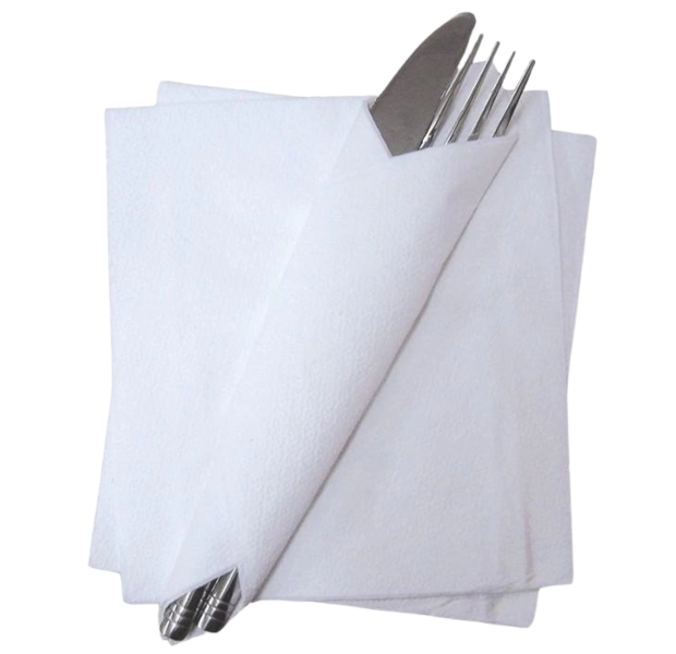 30cm Takeaway White Soft Serviettes 1Ply
