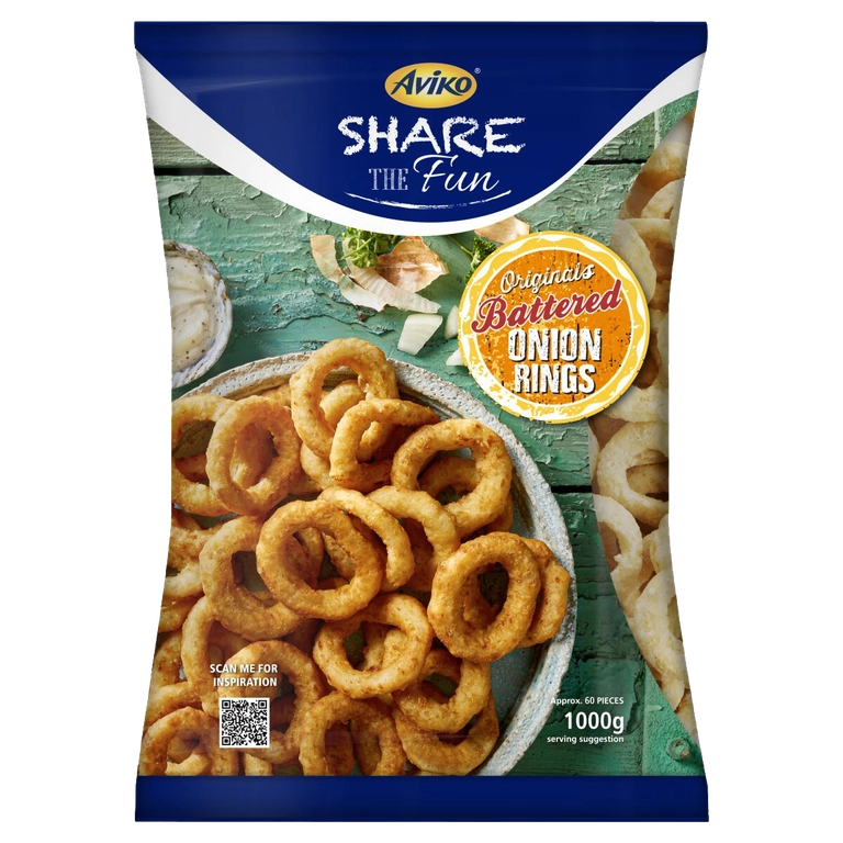 Frozen Aviko Battered Onion Rings