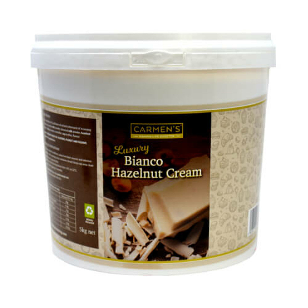 Carmen’s Luxury Bianco Hazelnut Cream Sauce 5kg