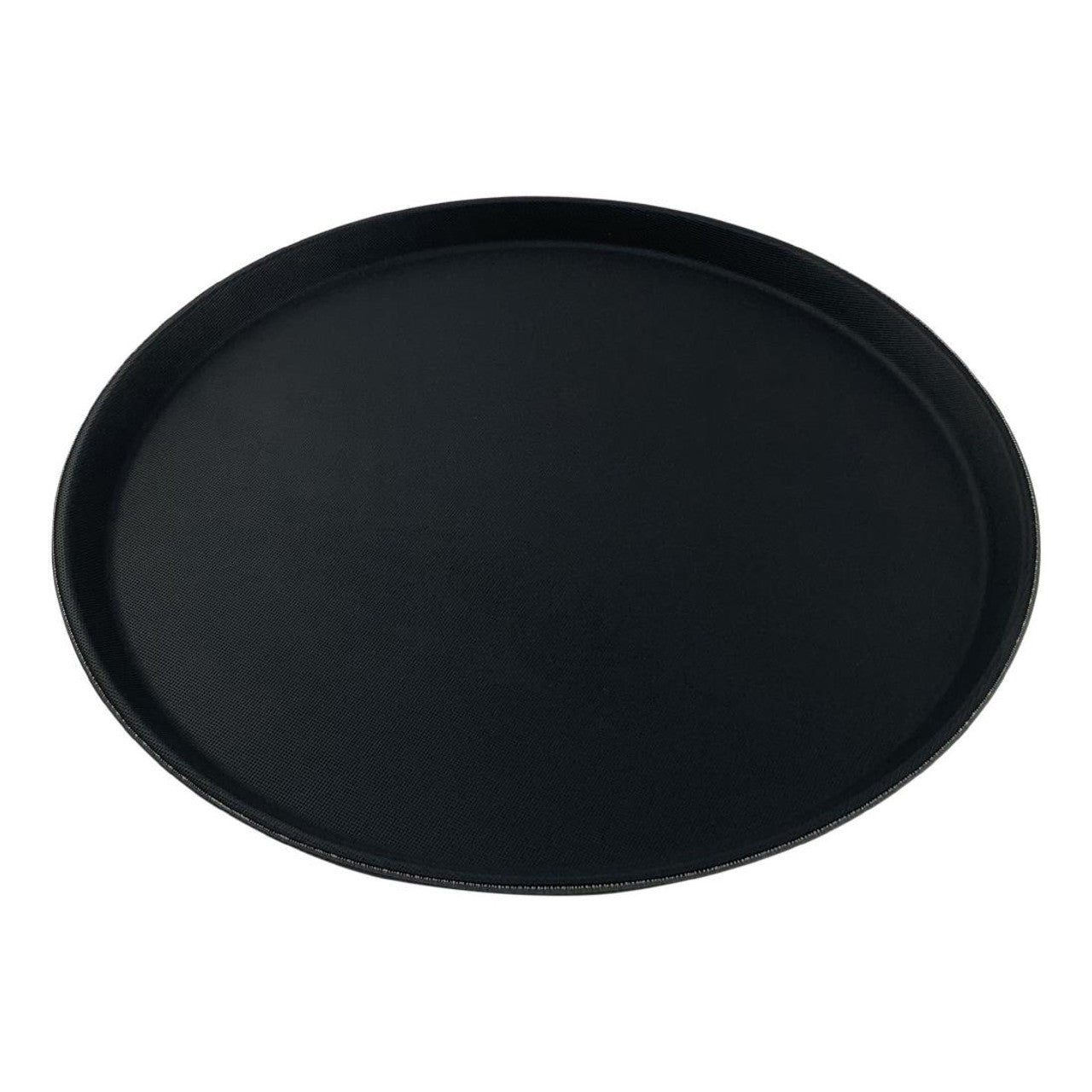 11" Round Black Non Slip Tray