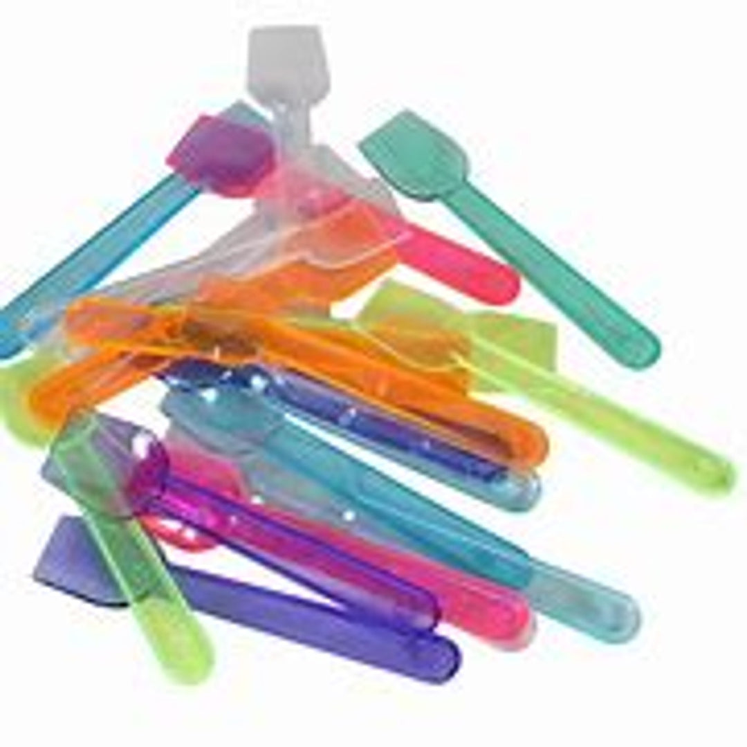 Multicolour Plastic Recyclable 9.5c Ice Cream Spoons