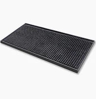 Deluxe Black Rubber Mini Bar Mat 6" x 12"
