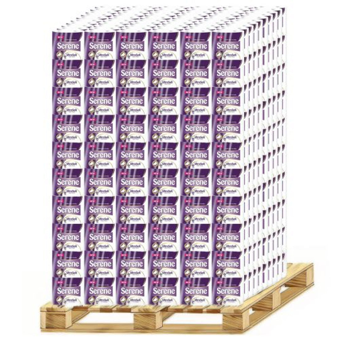 Serene Toilet Rolls UltraSoft 3ply Luxury Bulk Pallet (66 x Pack of 40 Rolls)