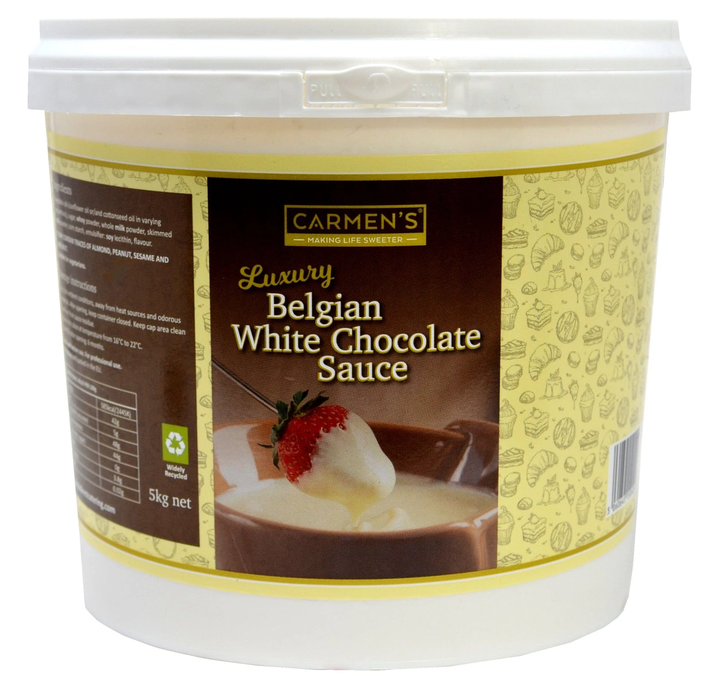 Carmen’s Luxury Belgian White Chocolate Sauce 5kg