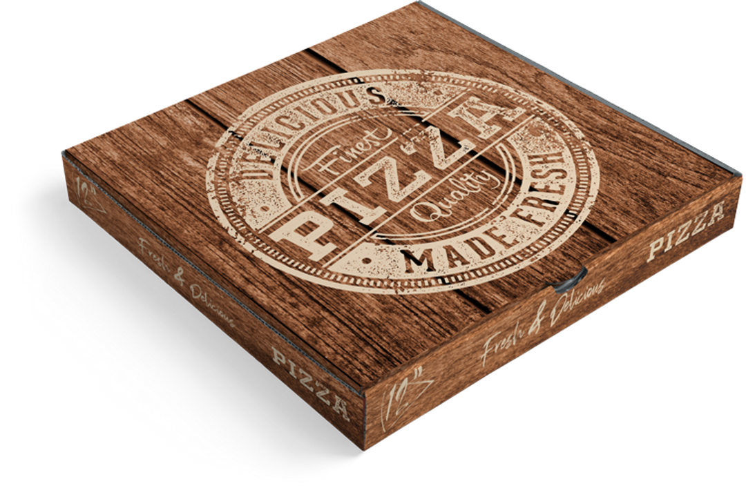 10″ Brown Wood Pizza Boxes
