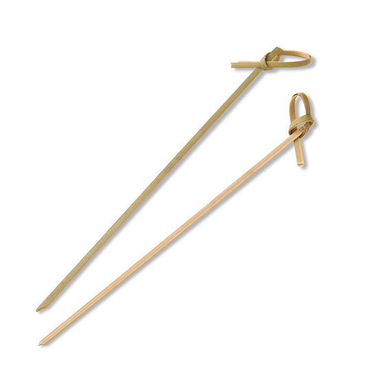 Bamboo Skewer Round Knot Looped (90mm/3.5")S/point