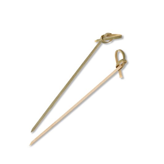 Bamboo Skewer Round Knot Looped (120mm/4.7") S/Point