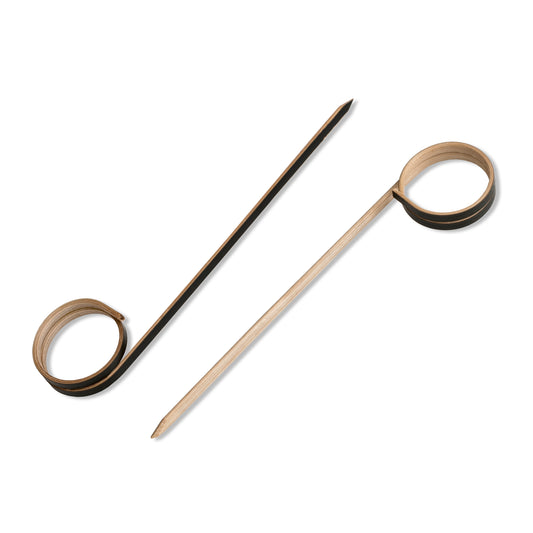 Bamboo Skewer Side Twisted (90mm/3.5") S/Point Black