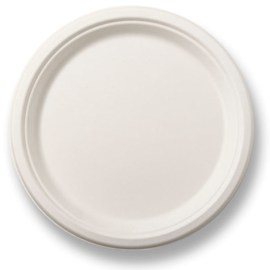 Bagasse Plate Round (254mm/10") White (TP4)