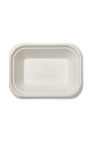 Bagasse Chip Tray (179x100x22mm/7x4") White (C1)