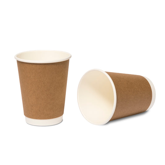 Double Wall Hot Drink Cup (340ml/12oz) Brown