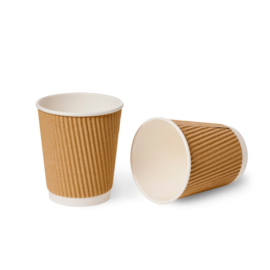 Triple Wall (Ripple) Hot Drink Cup (227ml/8oz) Brown
