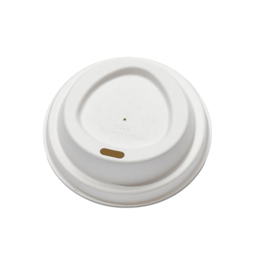 Fiber Sip Through Domed Lids (227ml/8oz) White