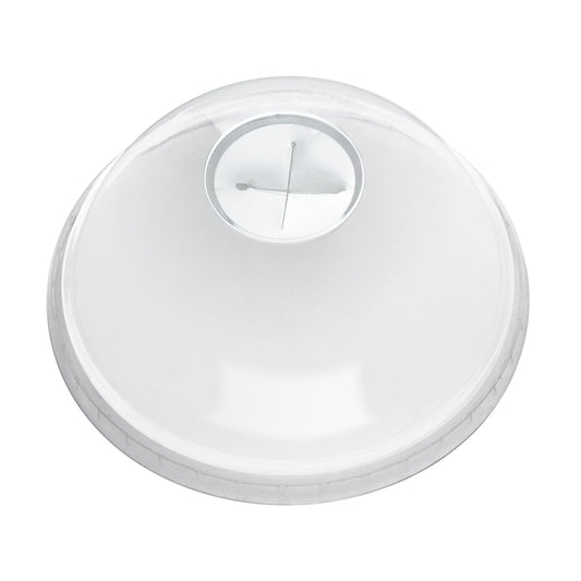 Clear Dome Lid with Cross Hole for Smoothie Cup RPET (98mm)