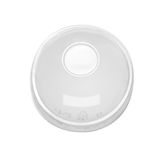Clear Dome Lid No Hole for Smoothie Cup RPET (78mm)