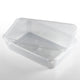 Standard Microwave Container Rectangle PP (500ml/18oz) Clear