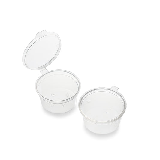 Microwave Portion Pot Round PP (28ml/1oz) Clear Hinge