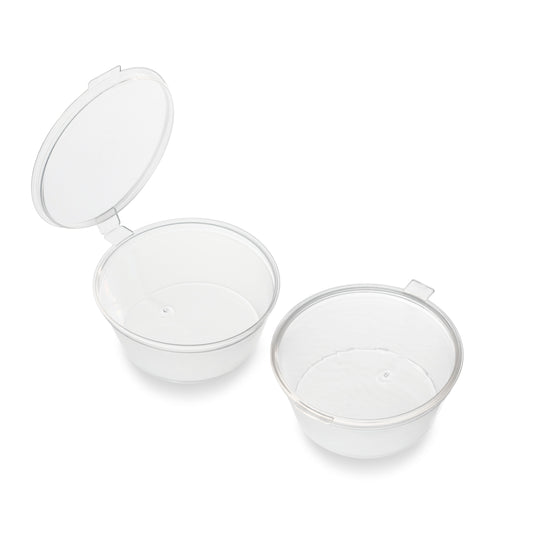 Microwave Portion Pot Round PP (56ml/2oz) Clear Hinge