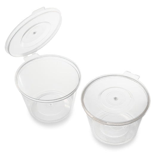 Microwave Portion Pot Round PP (113ml/4oz) Clear Hinge