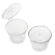 Microwave Portion Pot Round PP (113ml/4oz) Clear Hinge