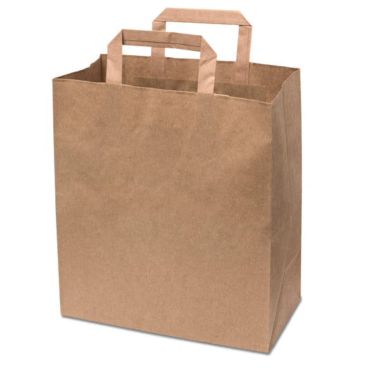 Large Brown Int Handle Paper Bag (260x140x290mm/10x5.5x12")