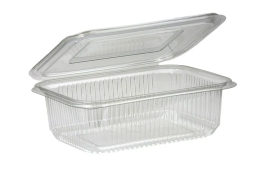 1250cc Rectangular Hinged Lid Salad Container