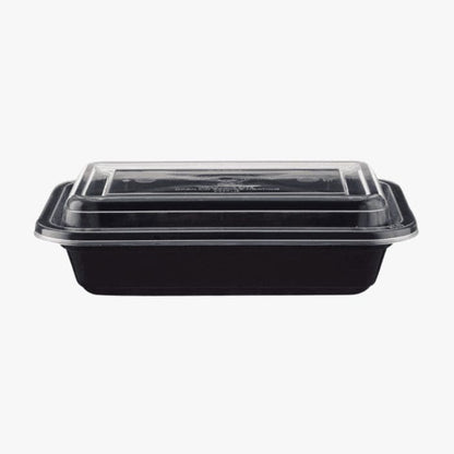 Microwave Cont Rectangle PP (1648ml/58oz)Black Base/Lid