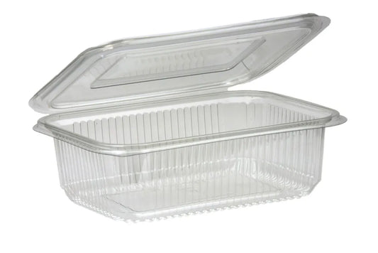 1500cc Rectangular Hinged Lid Salad Container