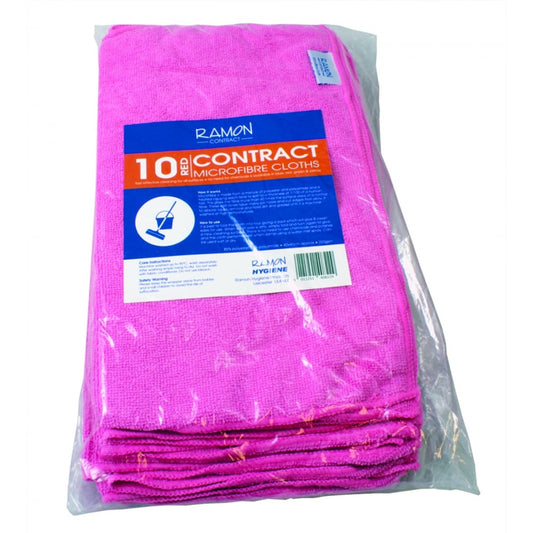 Red Microfibre Cloths 40 x 40cm