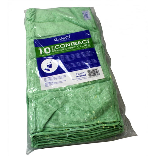 Green Microfibre Cloths 40 x 40cm