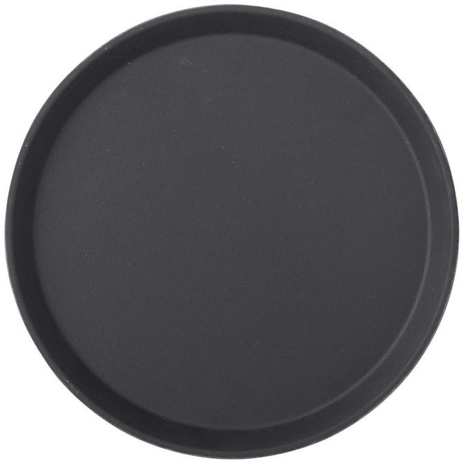 16" Round Black Non Slip Tray