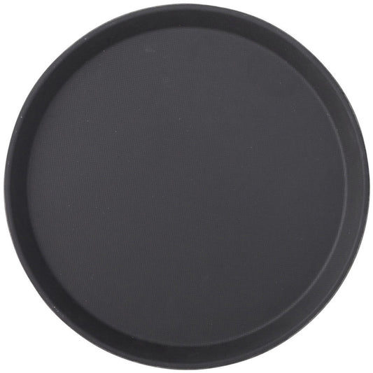 16" Round Black Non Slip Tray