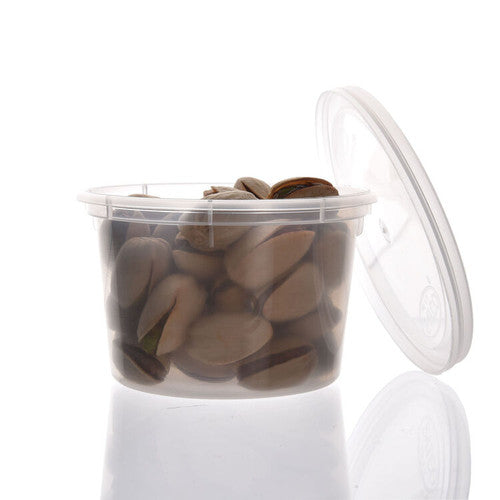 Heavy Duty Portion Pot+Lid Round PP+PP (113ml/4oz) Clear